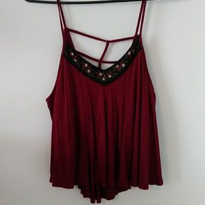 Embroidered tank top